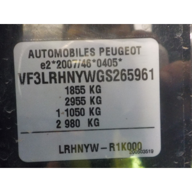 Mechanizm sterowania elektrycznego szyby drzwi tylnych prawych Peugeot 308 SW (L4/L9/LC/LJ/LR) (2014 - 2021) Combi 5-drs 1.2 12V e-THP PureTech 130 (EB2DTS(HNY))