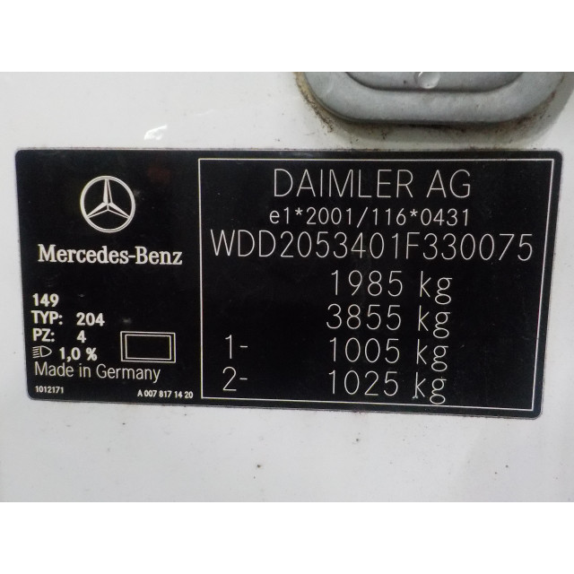 Klapa tylna Mercedes-Benz C (C205) (2015 - teraz) Coupé C-180 1.6 16V (M274.910(Euro 6))