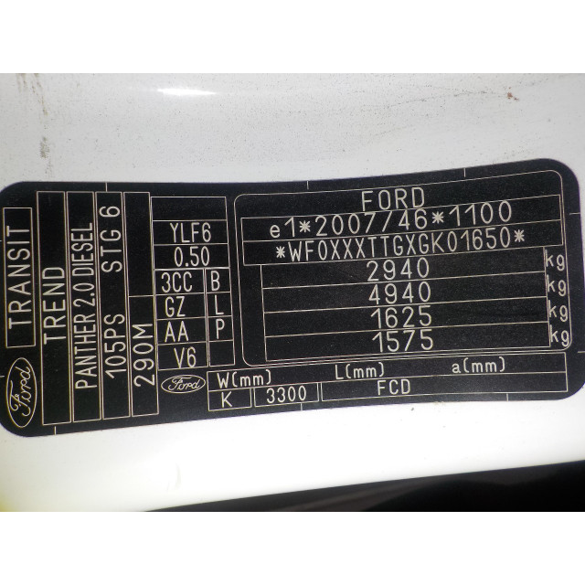 Pompa układu klimatyzacji Ford Transit (2016 - teraz) Van 2.0 TDCi 16V Eco Blue 105 (BJFA)