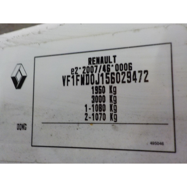 Zderzak tylny Renault Kangoo Express (FW) (2010 - teraz) Van 1.5 dCi 75 (K9K-628(K9K-E6))
