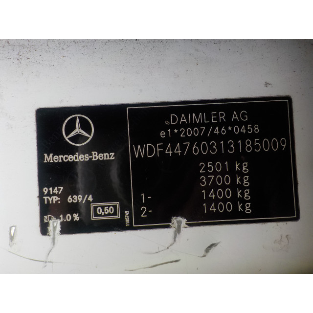 Panel sterowania, szyby sterowane elektrycznie Mercedes-Benz Vito (447.6) (2014 - teraz) Van 1.6 109 CDI 16V (OM622.951(R9M-503))
