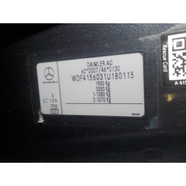 Pas bezpieczeństwa prawy przedni Mercedes-Benz Citan (415.6) (2012 - 2021) Van 1.5 109 CDI (OM607.951(K9K-B6))